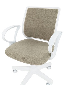 Детское компьютерное кресло CHAIRMAN KIDS 112, ткань букле barni, оливка, пластик белый